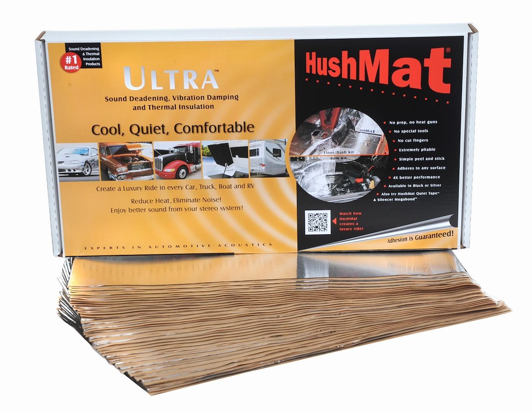 Hushmat Sound Dampening Kit, Ultrawrap ™, Multi Use Kit, Use to Reduce Heat and Noise, 1.5 Millimeter Thickness, Butyl with Aluminum Backing – 10501