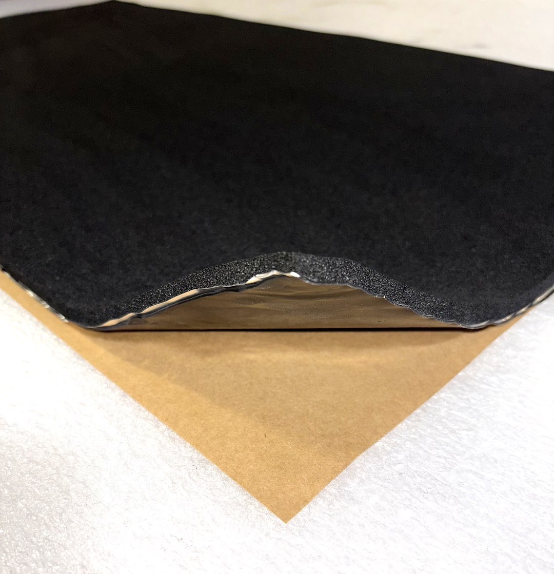 Hushmat Sound Dampening Kit, Trifusion, Firewall/ Floor Pan and Cargo Floor Kit, Use to Reduce Heat and Noise, Butyl with Aluminum Backing – 32180