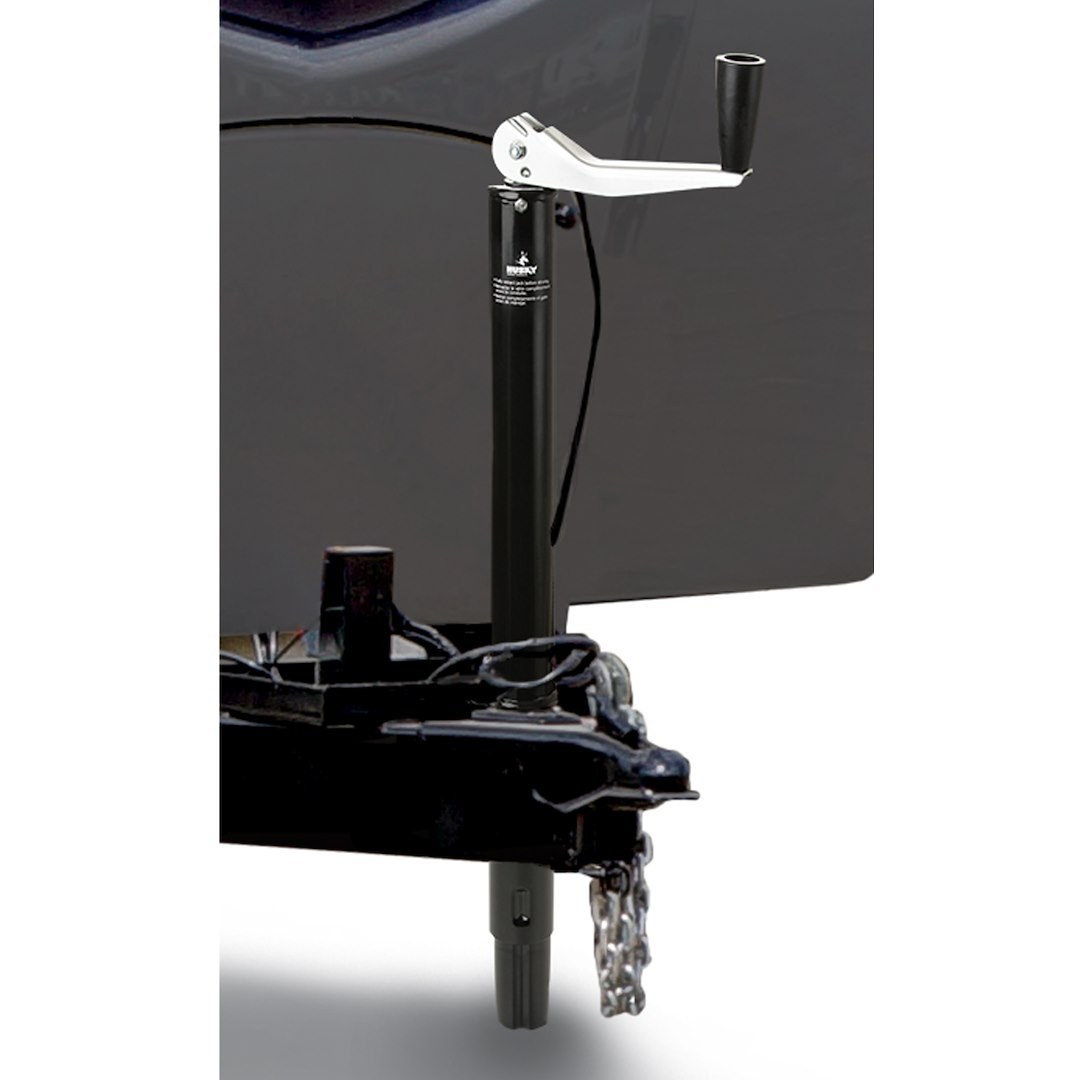 Husky Towing Trailer Tongue Jack, Manual A-Frame Top Wind, 1000 Pound Capacity, 14-7/8 Inch Travel, 22-1/4 Inch Height, 8-1/2 Inch Clearance – 30774