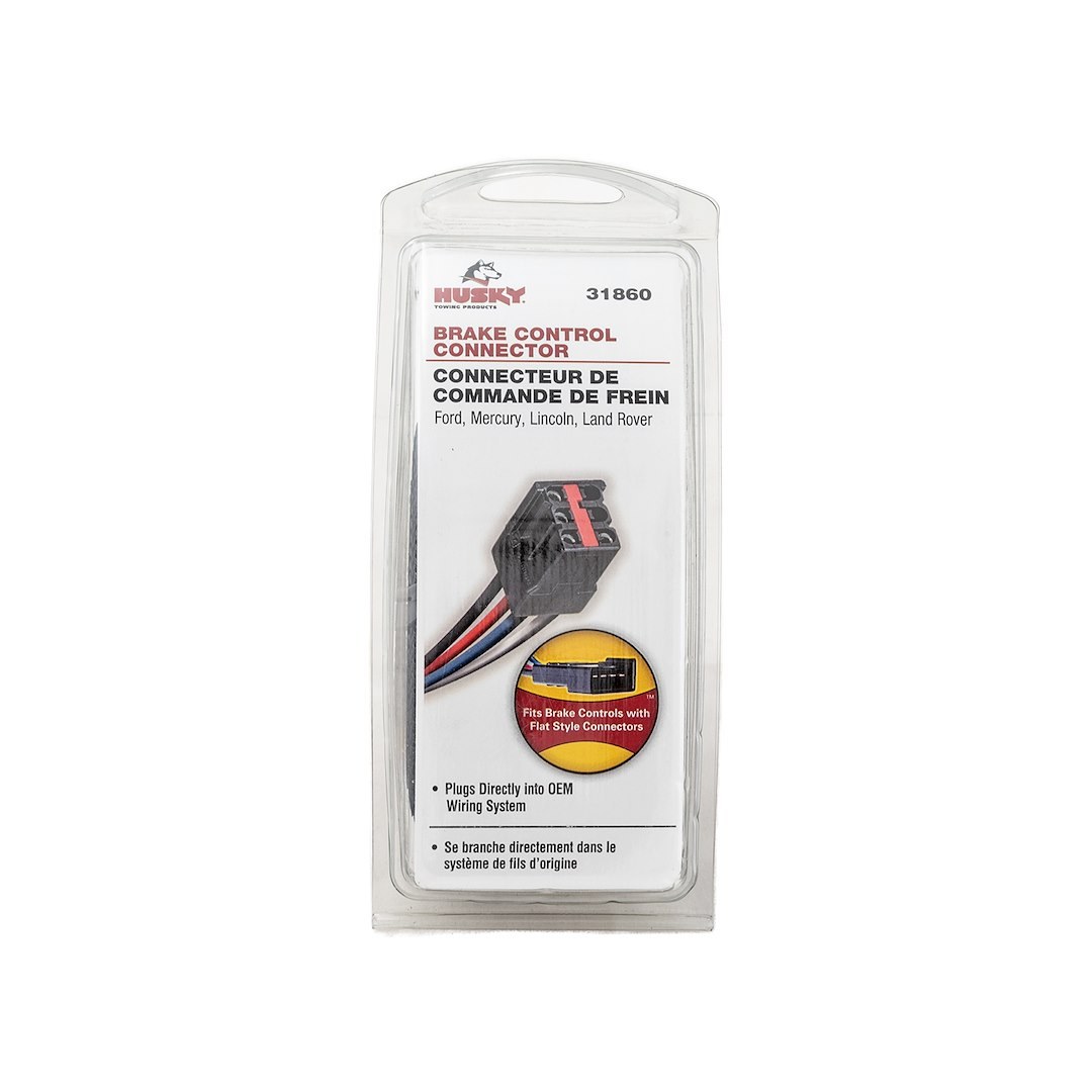 Husky Towing Trailer Brake Control Wiring Harness, Compatible with Controllers with a Connector, 2 Plug – 31860