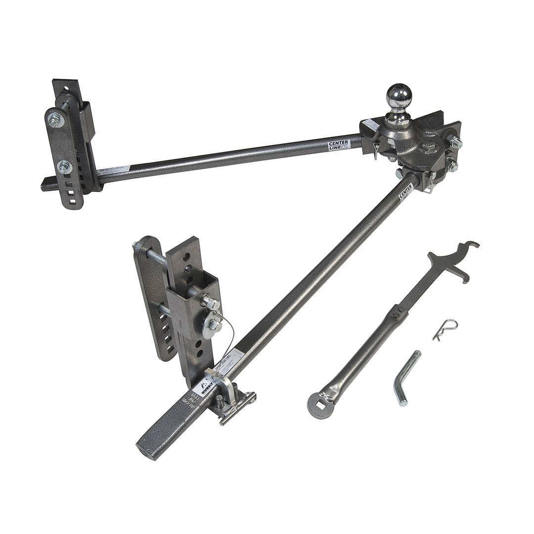 Husky Towing Weight Distribution Hitch, Center Line Ts, Trunion Bar, 800 to 1200 Pound Tongue Weight, 12000 Pound Gross Trailer Weight – 33092