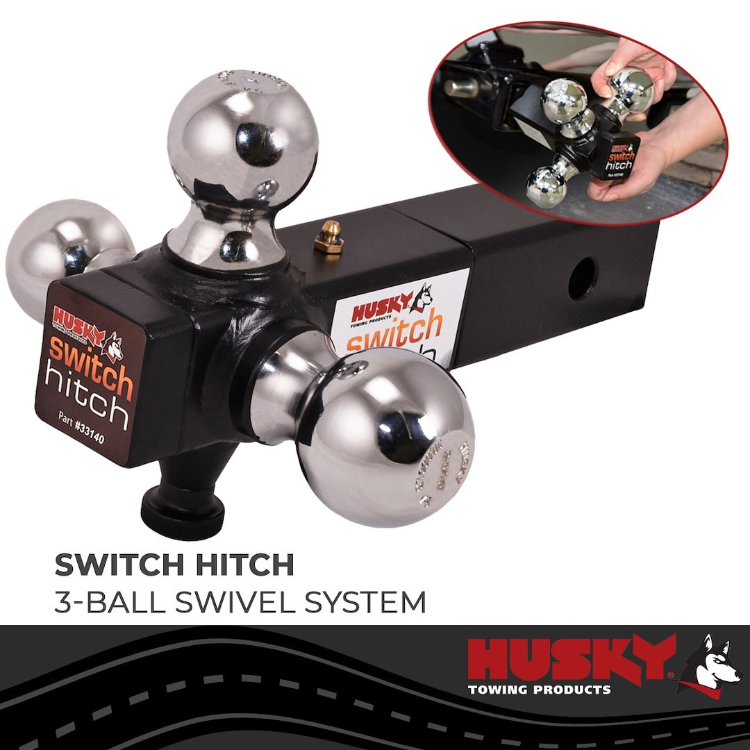 Husky Towing Trailer Hitch Ball Mount, Switch Hitch, Class IV, Fits 2 Inch Receiver – 33140