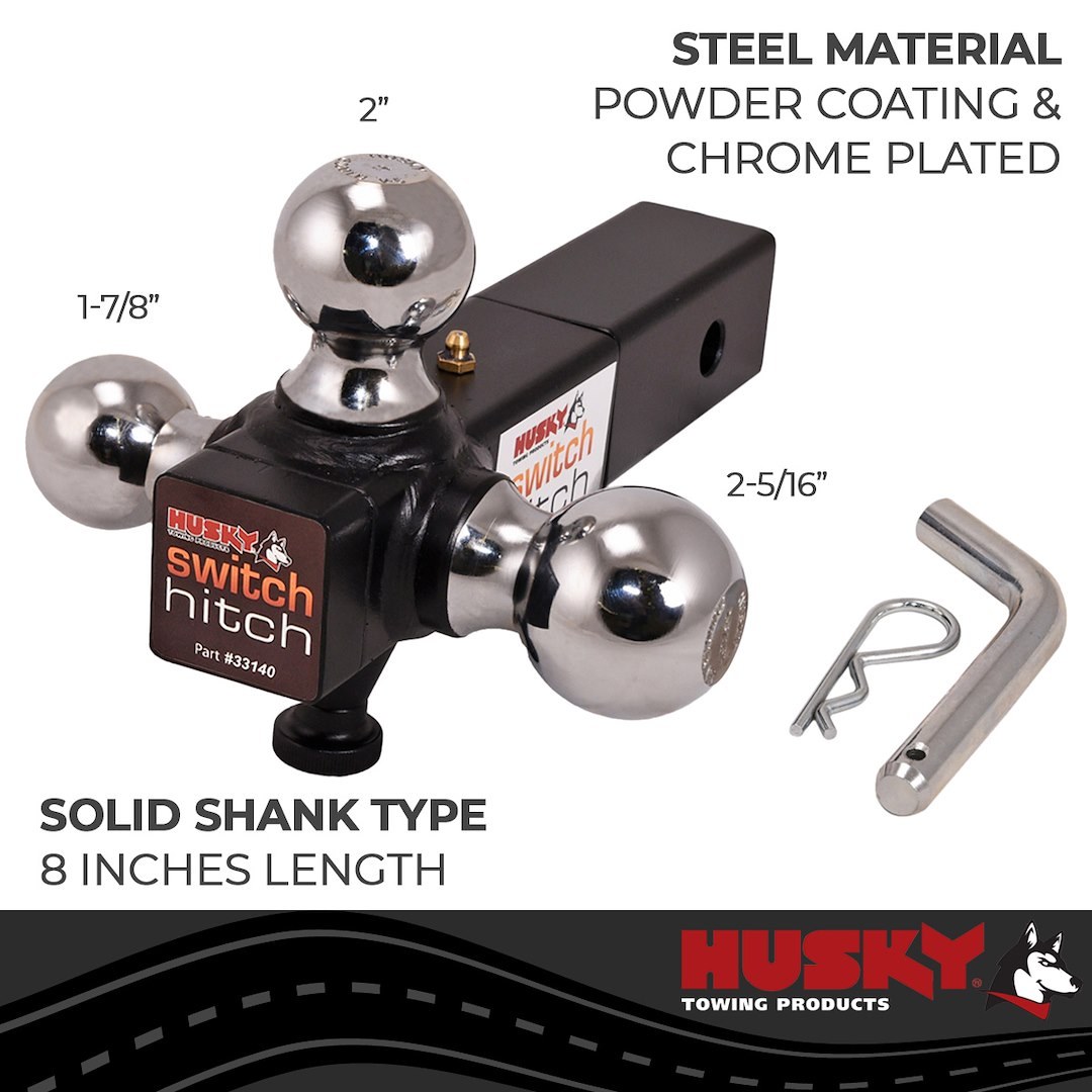 Husky Towing Trailer Hitch Ball Mount, Switch Hitch, Class IV, Fits 2 Inch Receiver – 33140