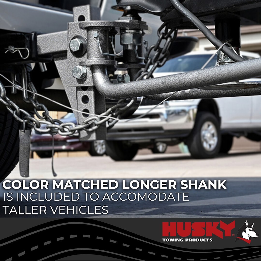 Husky Towing Weight Distribution Hitch, Center Line Clfs, Two Point Round Bar, 400 to 600 Pound Tongue Weight, 6000 Pound Gross Trailer Weight – 33310