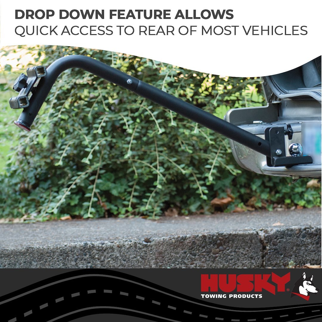 Husky Towing Bike Rack, 2 Inch Receiver Hitch Mount, Holds 2 Bikes, Up to 60 Pound Weight Capacity, Bike Frame Clamp, Without Lock – 81146