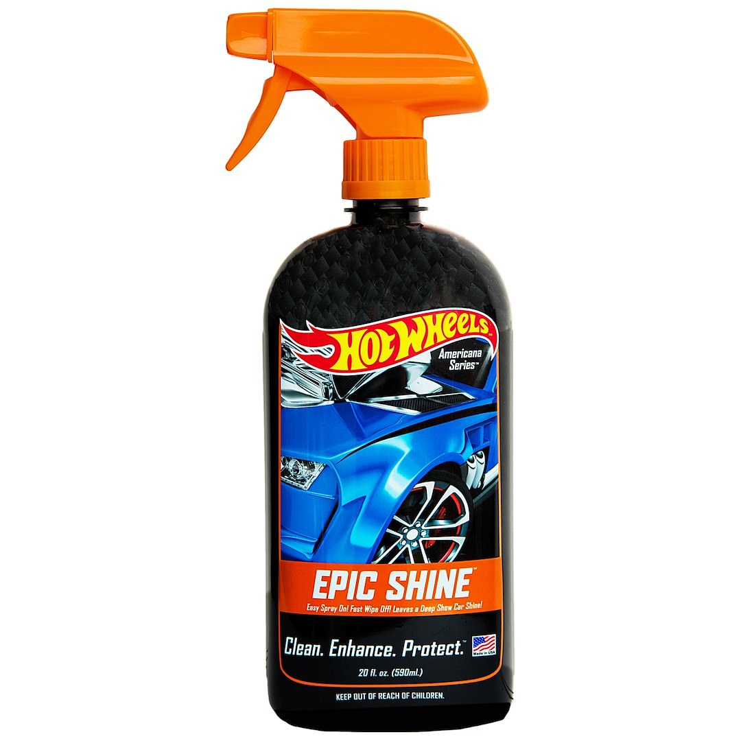 Hot Wheels Detailing Spray, Epic Shine ™, For Quick and Easy Shine of Vehicle, 20 Ounce Spray Bottle, Single – HWES-20