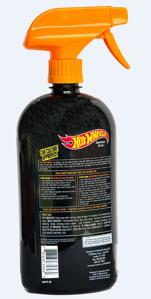 Hot Wheels Tire Dressing, Americana Series ™, Use to Give Crisp/ Dark/ Long Lasting Finish, 20 Ounce Spray Bottle – HWTF-20