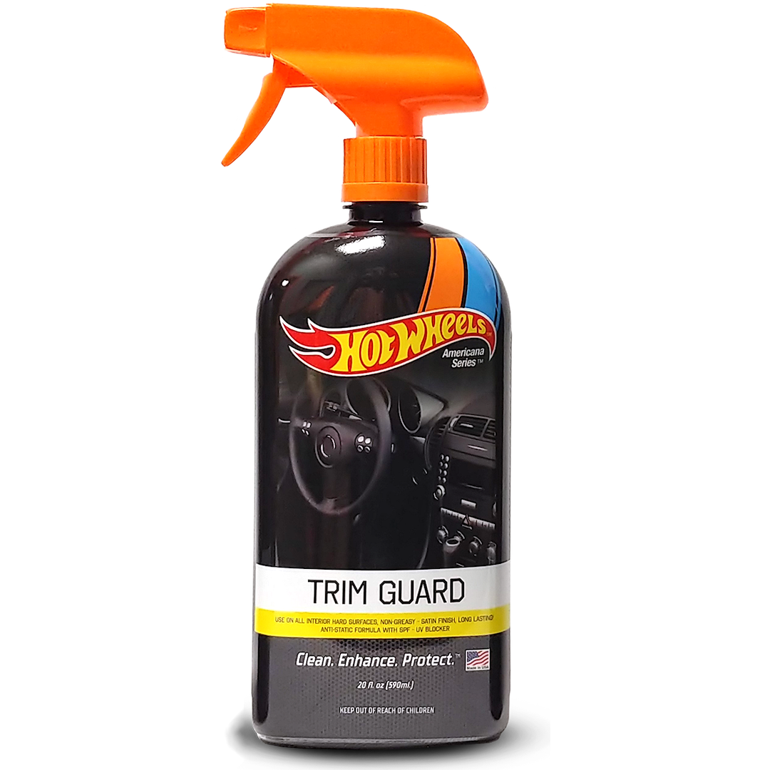 Hot Wheels Interior Cleaner, Trim Guard ™, Use on Vinyl/ Rubber/ Plastic and Blocks Powerful UV Rays That Cause Fading and Discoloration – HWTG-20