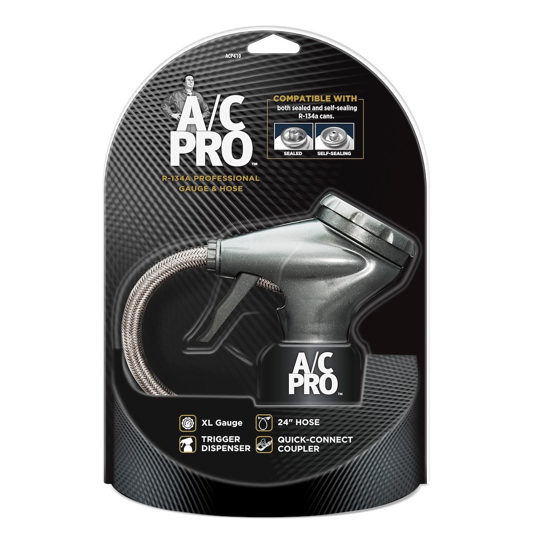 Interdynamic Air Conditioner Charging Hose Kit, A/C Pro ®, Compatible with Both Sealed and Self-Sealing R-134A Refrigerant Cans – ACP410-4