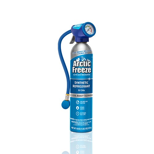 Interdynamic Air Conditioner Charging Kit, Arctic Freeze ®, R-134A Synthetic Refrigerant, 18 Ounce Can, With Charging Hose and Gauge – AF1-6