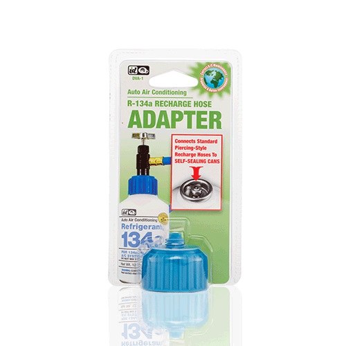 Interdynamic Air Conditioner Refrigerant Can Adapter, Used to Attach Piercing Style Gauge with Self-Sealing Valve Cans – DVA-1