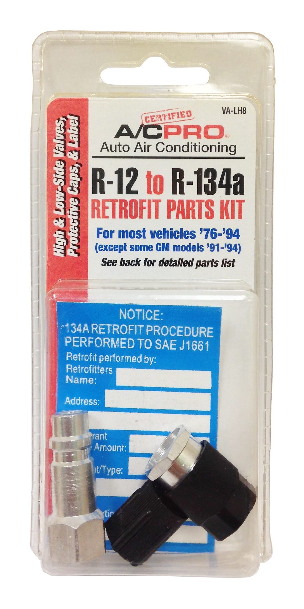 Interdynamic Air Conditioner Retrofit Adapter, Fits All Vehicles 1976 to 1995 Excludes Some GM Cars 91 and Up – VA-LH8