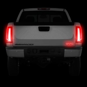 Int Trim Tfp Trailer Hitch Cover, Fits 1-1/4 Inch/ 2 Inch Receiver, Red LED Gmc Logo, Chrome – 35558LHC