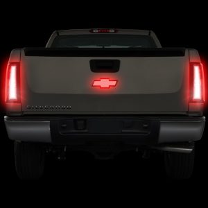 Int Trim Tfp Trailer Hitch Cover, Fits 1-1/4 Inch/ 2 Inch Receiver, Red LED Chevrolet Logo, Chrome – 39038LHC