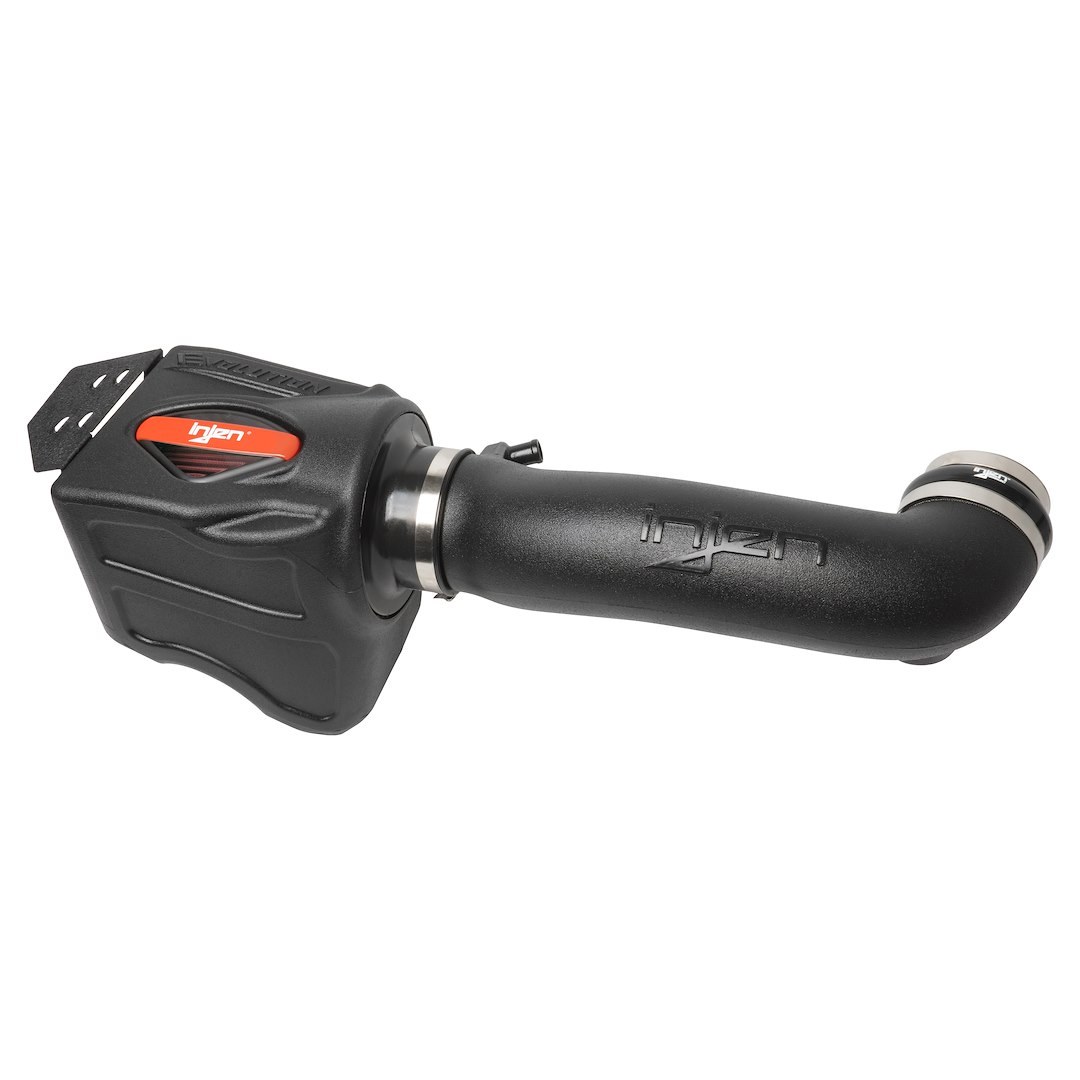 Injen Cold Air Intake, Evolution Series, Black Polyethylene Tube, Oiled Cotton Gauze Filter X-1108-BR, With Air Box – EVO5009C
