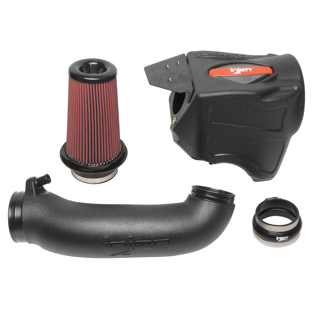Injen Cold Air Intake, Evolution Series, Black Polyethylene Tube, Oiled Cotton Gauze Filter X-1108-BR, With Air Box – EVO5009C