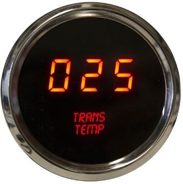 Intellitronx Gauge Auto Trans Temperature, 2-1/16 Inch, Digital, 10 to 176 Degrees C, Black Face/ Chrome Bezel, Red LED Display – MS9107RM