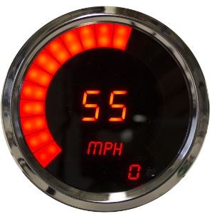Intellitronx Speedometer, Aftermarket Replacement, 3-3/8 Inch, Digital, Sweep and Numeric Display, Kph, Programmable with Peak Recall – MS9250GM