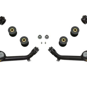 ICON Vehicle Dynamics Control Arm, Delta Joint, Tubular, Non Adjustable, Black, Steel, Greaseable, Set of 2 – 218550DJ