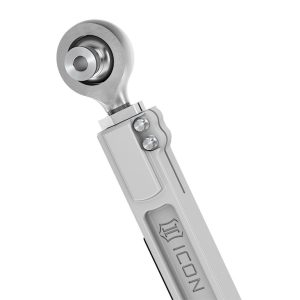 ICON Vehicle Dynamics Control Arm, Delta Joint, Boxed, Non Adjustable, Silver, Billet Aluminum, Non Greaseable, Set of 2 – 54002