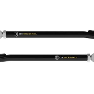 ICON Vehicle Dynamics Control Arm, Tubular, Adjustable, Black, Steel, Non-Greaseable, Set of 2 – 54002T