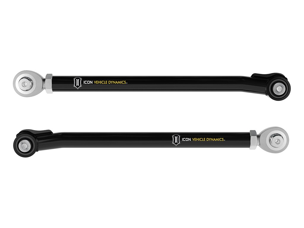 ICON Vehicle Dynamics Control Arm, Tubular, Adjustable, Black, Steel, Non-Greaseable, Set of 2 – 54002T