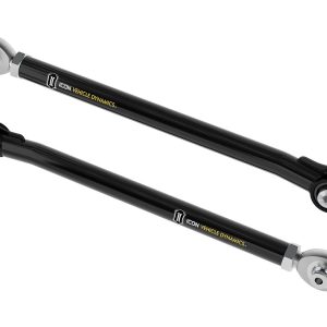ICON Vehicle Dynamics Control Arm, Tubular, Adjustable, Black, Steel, Non-Greaseable, Set of 2 – 54002T