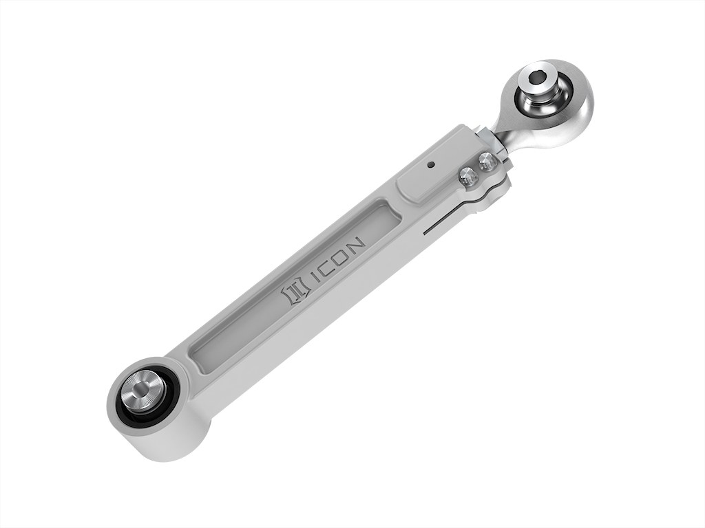 ICON Vehicle Dynamics Control Arm, Delta Joint, Boxed, Non Adjustable, Silver, Billet Aluminum, Non Greaseable, Set of 2 – 54102