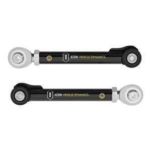 ICON Vehicle Dynamics Control Arm, Tubular, Adjustable, Black, Steel, Greaseable, Set of 2 – 54102T