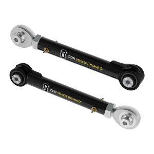 ICON Vehicle Dynamics Control Arm, Tubular, Adjustable, Black, Steel, Greaseable, Set of 2 – 54102T