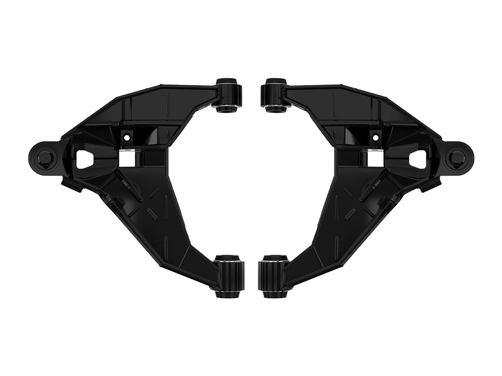ICON Vehicle Dynamics Control Arm, Boxed, Adjustable, Black, Steel, Greaseable, Set of 2, Additional Parts Required – 54300