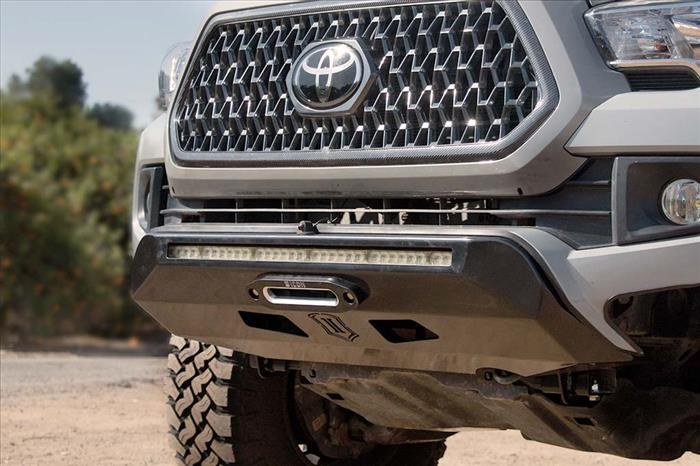 ICON Vehicle Dynamics Bumper, Impact, One Piece Design, Mounting Hardware Included, Without Grille Guard, With Internal Winch Mount – 56220