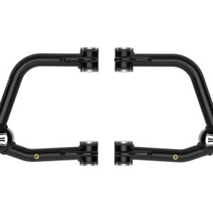 ICON Vehicle Dynamics Control Arm, Delta Joint, Tubular, Non Adjustable, Black, Steel, Greaseable, Set of 2 – 58452DJ