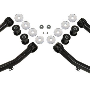 ICON Vehicle Dynamics Control Arm, Delta Joint, Tubular, Non Adjustable, Black, Steel, Greaseable, Set of 2 – 58460DJ
