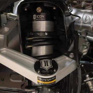 ICON Vehicle Dynamics Control Arm, Delta Joint, Boxed, Adjustable, Silver, Billet, Greaseable, Set of 2 – 58550DJ