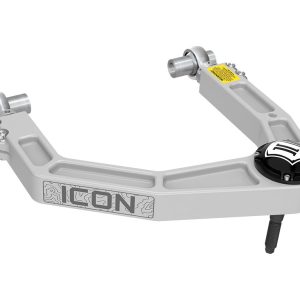 ICON Vehicle Dynamics Control Arm, Delta Joint, Boxed, Adjustable, Silver, Billet, Greaseable, Set of 2 – 58552DJ