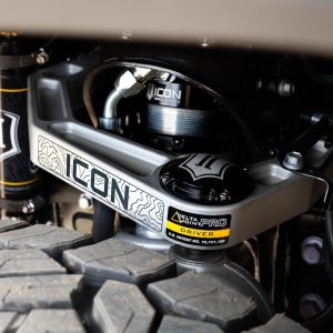 ICON Vehicle Dynamics Control Arm, Delta Joint, Boxed, Adjustable, Silver, Billet, Greaseable, Set of 2 – 58552DJ