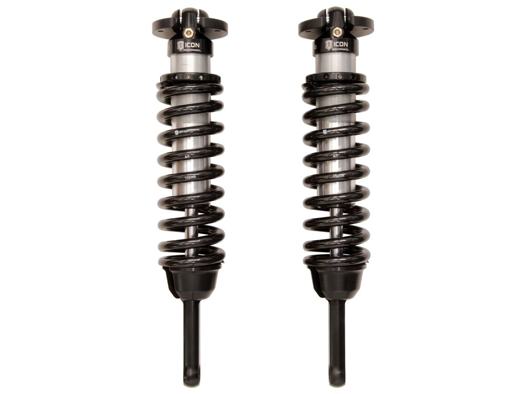 ICON Vehicle Dynamics Coil Over Shock Absorber, Non Adjustable Valving, 0 to 3-1/2 Inch Lift, Pigtail Spring, Black/ Silver – 58647-700