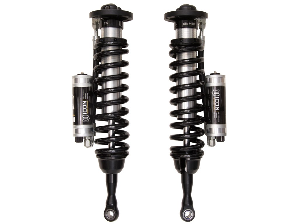 ICON Vehicle Dynamics Coil Over Shock Absorber, Adjustable Valving, 0 to 3 Inch Lift, Pigtail Spring, Black/ Gray, With Remote Reservoir – 58760C