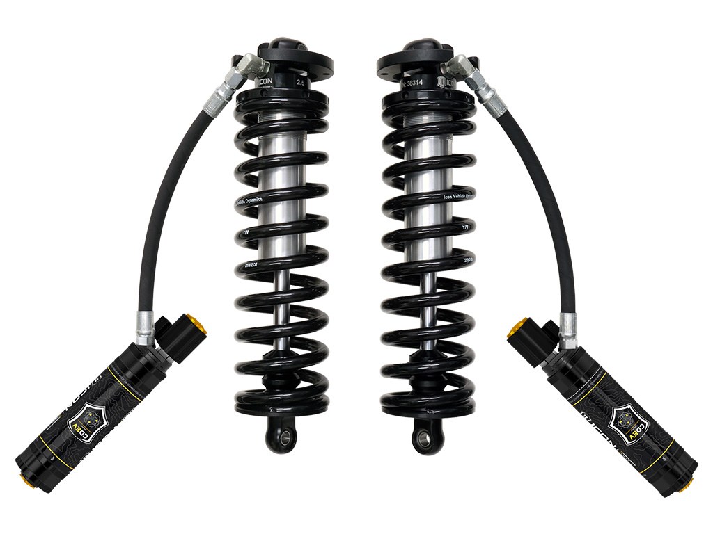 ICON Vehicle Dynamics Coil Over Shock Absorber, 2.5 Series, Electronic Adjustable Valving, 4 to 5-1/2 Inch Lift, Pigtail Spring – 61721E