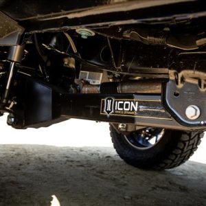 ICON Vehicle Dynamics Radius Arm, 0 to 3 Inch Lift, Adjustable Camber, Powder Coated, Black, Set of 2 – 64042