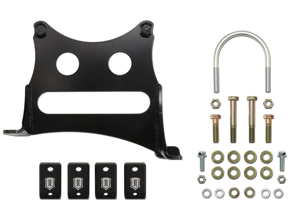 ICON Vehicle Dynamics Steering Stabilizer Bracket, Dual, With Brackets/ Mounting Hardware – 65000