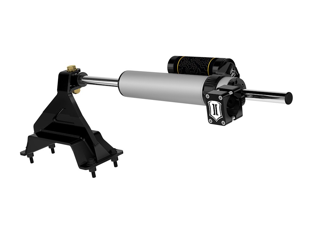 ICON Vehicle Dynamics Steering Stabilizer, 2.5 Series, Single, Aluminum, With Brackets – 65053