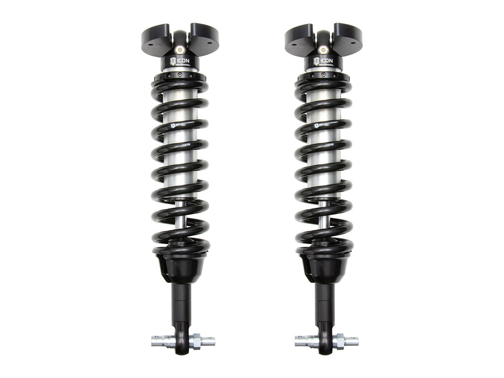 ICON Vehicle Dynamics Coil Over Shock Absorber, Non Adjustable Valving, 1-1/2 to 3-1/2 Inch Lift, Pigtail Spring, Black/ Silver – 71605