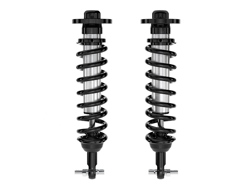ICON Vehicle Dynamics Coil Over Shock Absorber, Non Adjustable Valving, 0 to 3 Inch Lift, Pigtail Spring, Black/ Silver – 91717