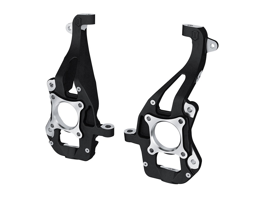 ICON Vehicle Dynamics Spindle, Bolt on, For 3-1/2 to 4-1/2 Inch Lift, Iron, Set of 2 – 94000