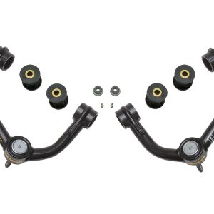 ICON Vehicle Dynamics Control Arm, Delta Joint, Tubular, Non Adjustable, Black, Steel, Greaseable, Set of 2 – 98500DJ