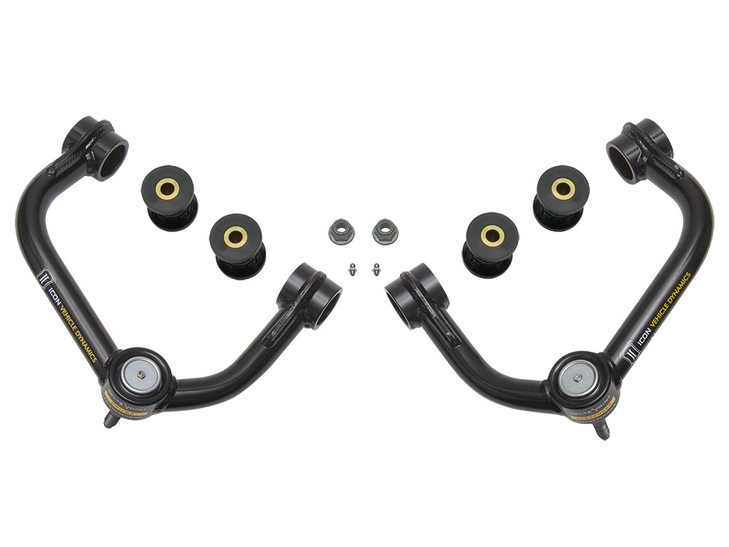 ICON Vehicle Dynamics Control Arm, Tubular, Non Adjustable, Black, Steel, Greaseable, Set of 2 – 98502DJ