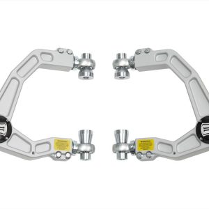 ICON Vehicle Dynamics Control Arm, Delta Joint, Boxed, Adjustable, Silver, Aluminum, Greaseable, Set of 2 – 98521DJ