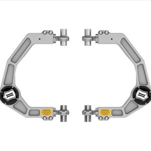 ICON Vehicle Dynamics Control Arm, Delta Joint, Boxed, Adjustable, Silver, Aluminum, Greaseable, Set of 2 – 98523DJ